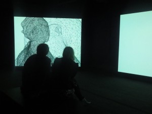 Still from two screen video projection. 2010